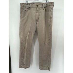 Levi's 513 Slim Fit Jeans Mens 38x31 actual Tan Khaki Everyday Denim Pants